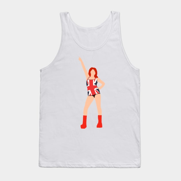 Geri Flag Dress Spice Girls Ginger Spice Tank Top by popmoments